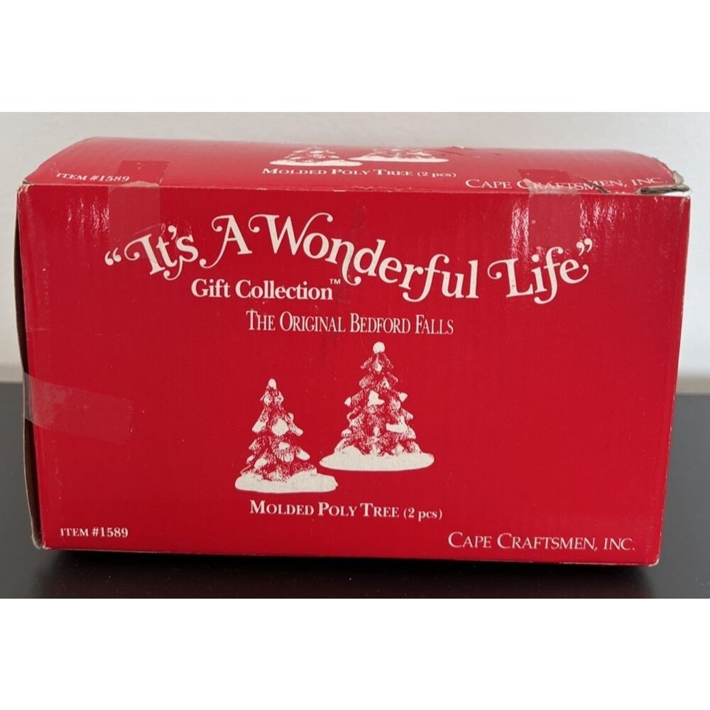Cape Craftsmen It's A Wonderful Life Molded Poly Trees Set of 2